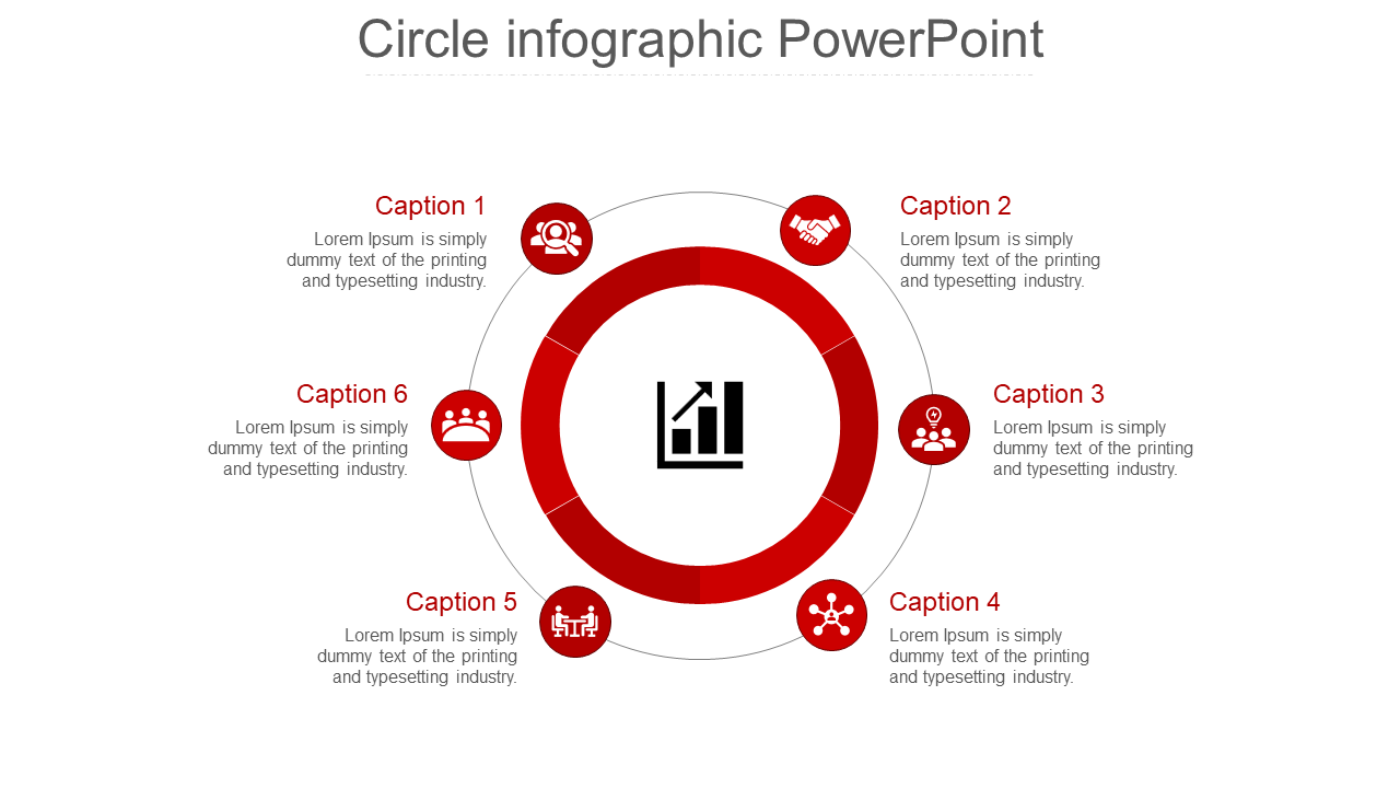 circle infographic powerpoint-red